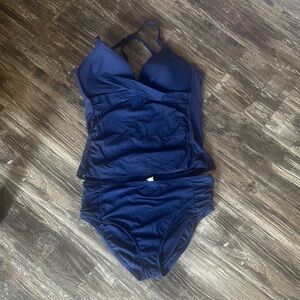 Apt. 9 Deep Blue Swimwear Set